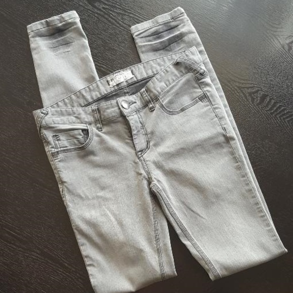 Free people jeans skinny grey distressed long - Picture 4 of 8